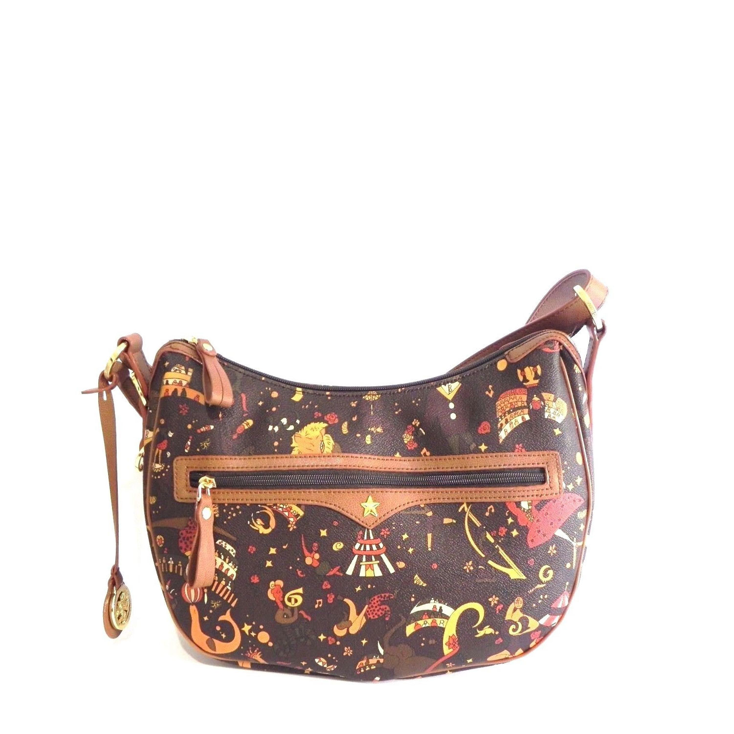 Borsa Piero Guidi Magic Circus Donna Hobo Bag 2111F4088 Marrone