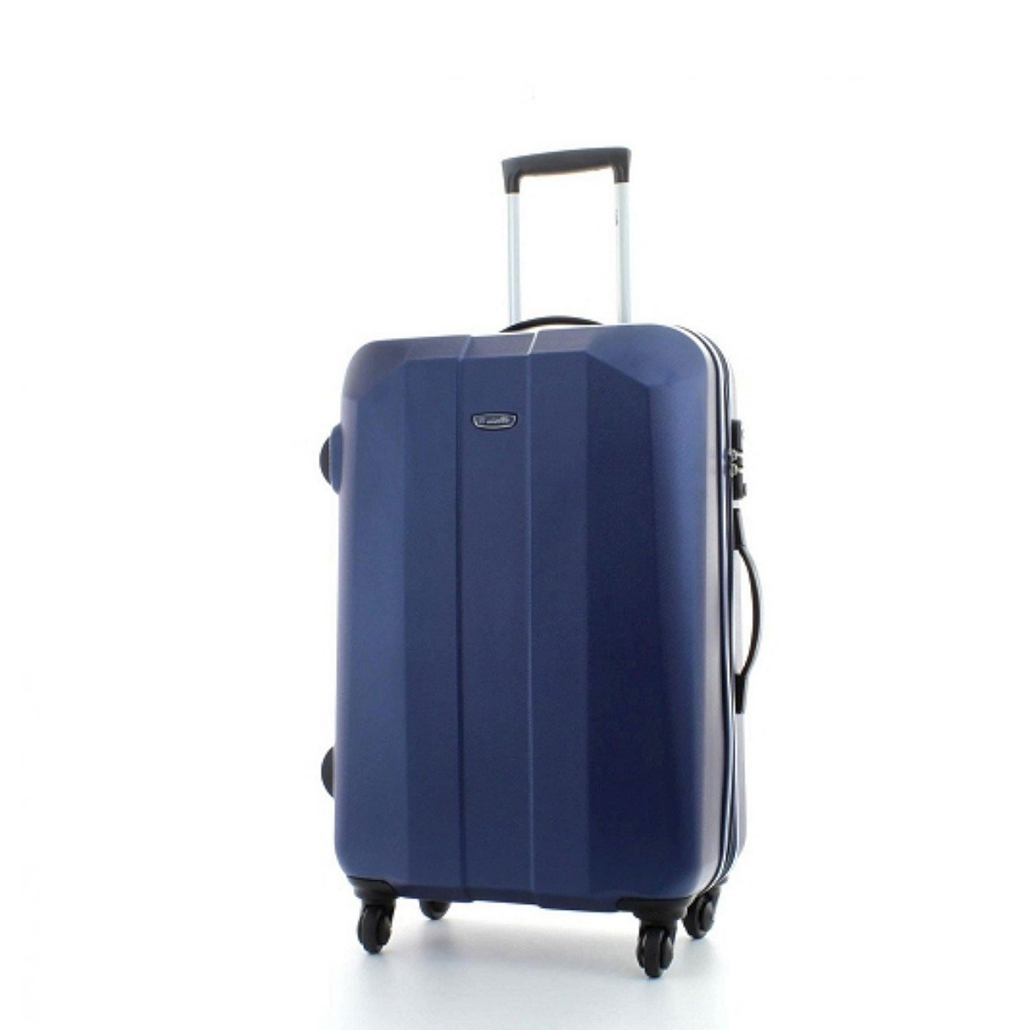 Valigia media - Dielle - Trolley rigido 4 ruote Blu in ABS con TSA