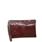 Borsa donna a mano e a tracolla Bordeaux Lucida Made in Italy