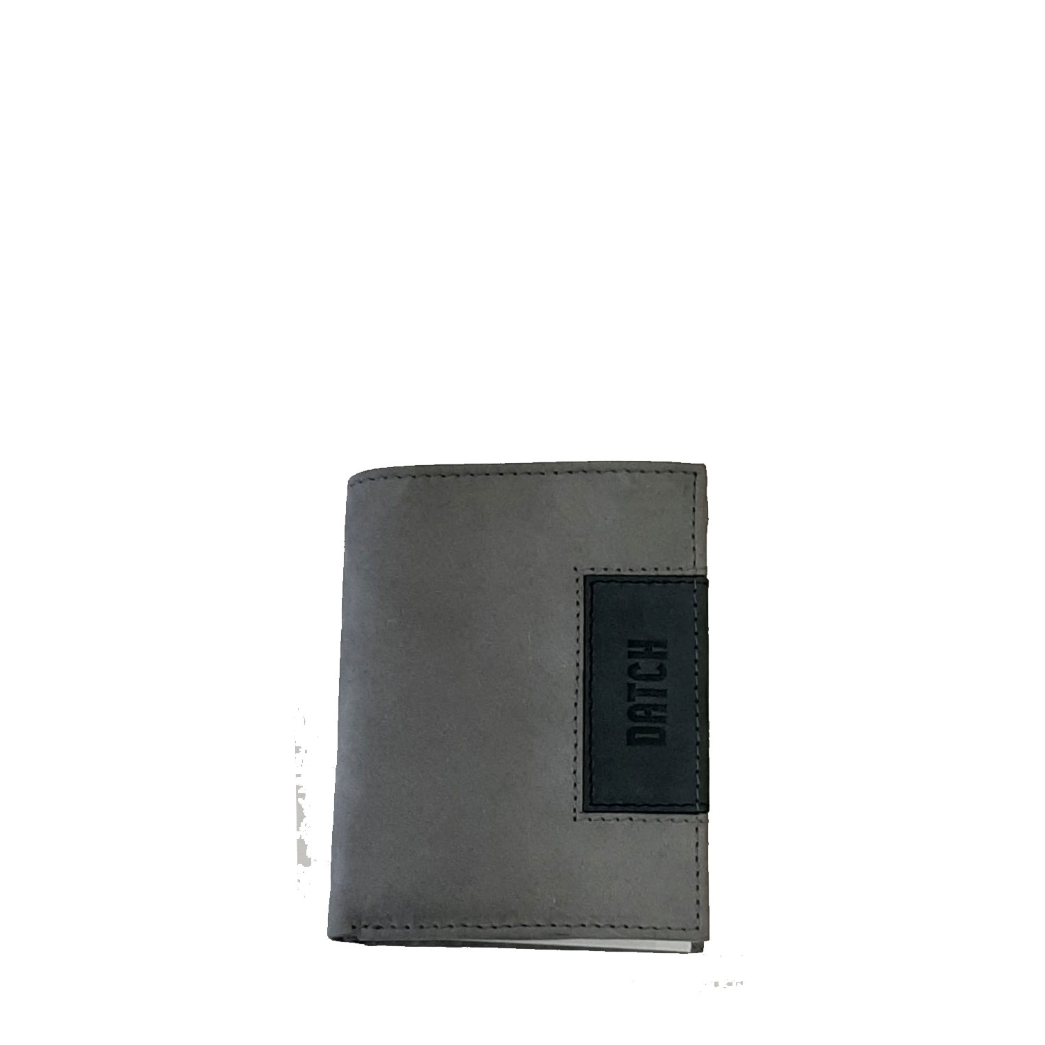 Portafoglio uomo Piccolo Pelle camoscio con Bottone Automatico Grigio