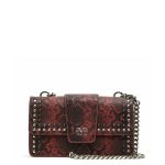 Borsa donna a tracolla con catena - 19V69 BY VERSACE - Rossa Stampa Pitone