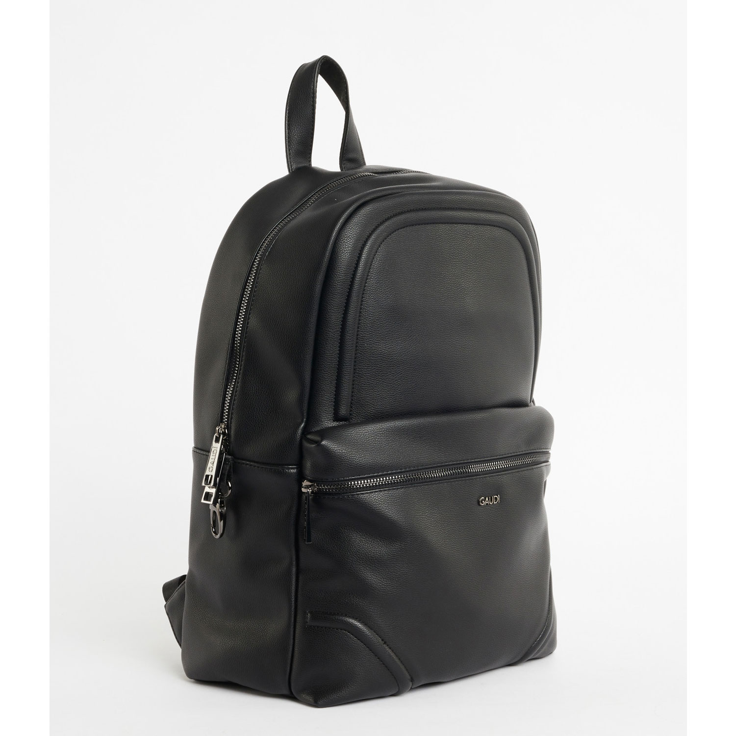 Zaino Uomo - Gaudì - Nero in ecopelle con Logo Grande lavoro viaggi