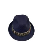 Cappello uomo - Alfonso D'Este - Trilby Blu Cobalto Feltro di lana 57 - immagine 3