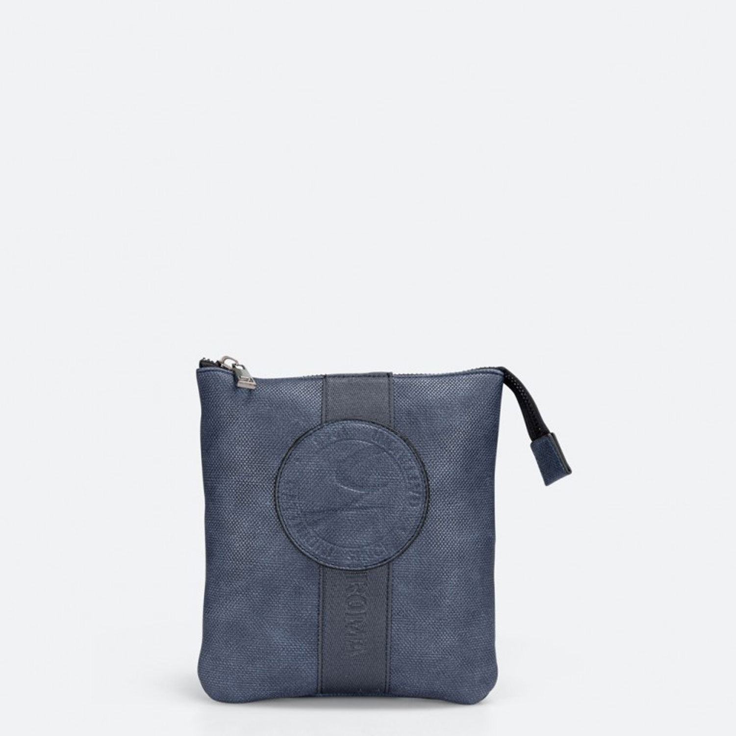 Borsa Tracolla uomo Gattinoni Grande Borsello piatto Blu tasche zip