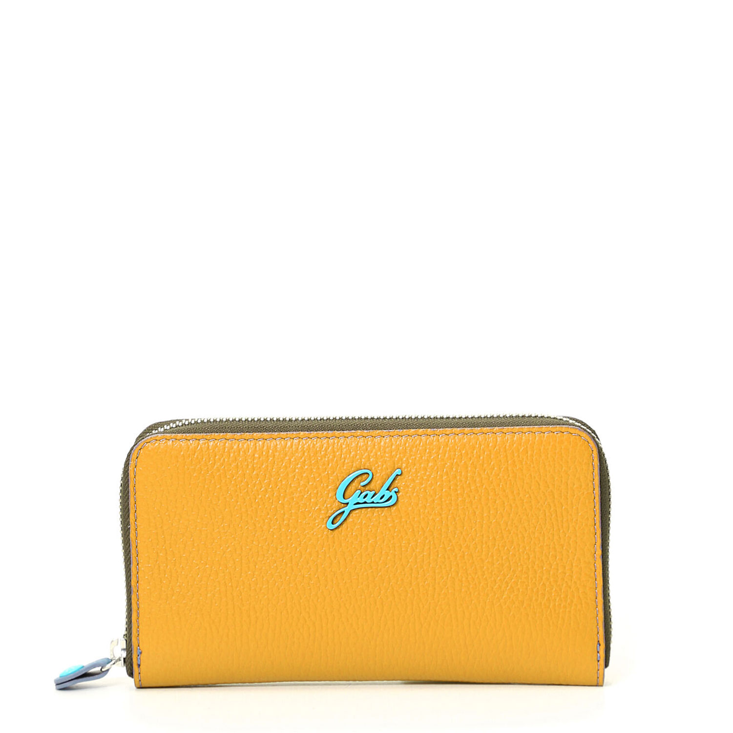 Portafoglio donna grande in pelle Gabs GMONEY17 in ruga Giallo Mango