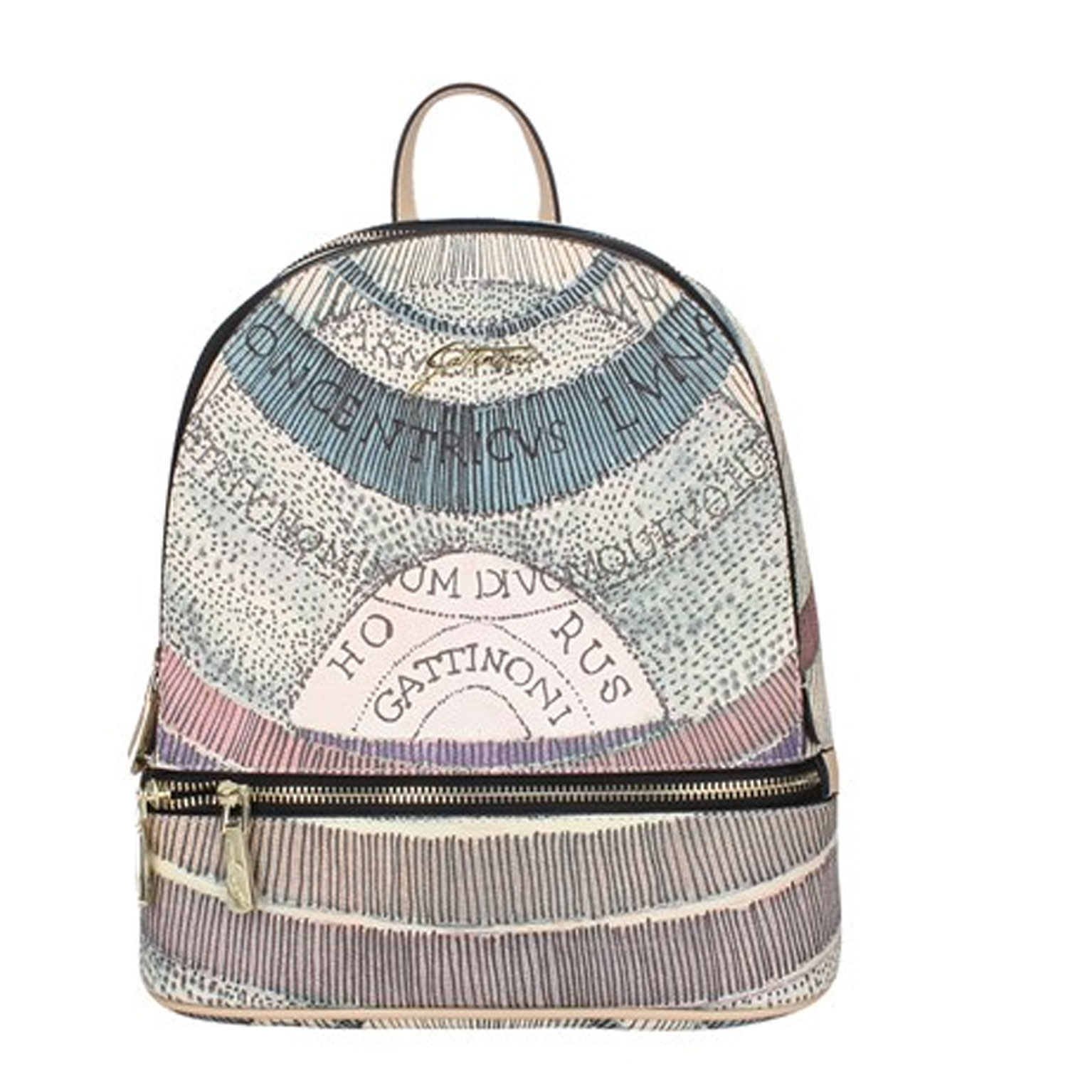 Zaino Donna Medio Gattinoni Planetarium Watercolor Beige Zainetto