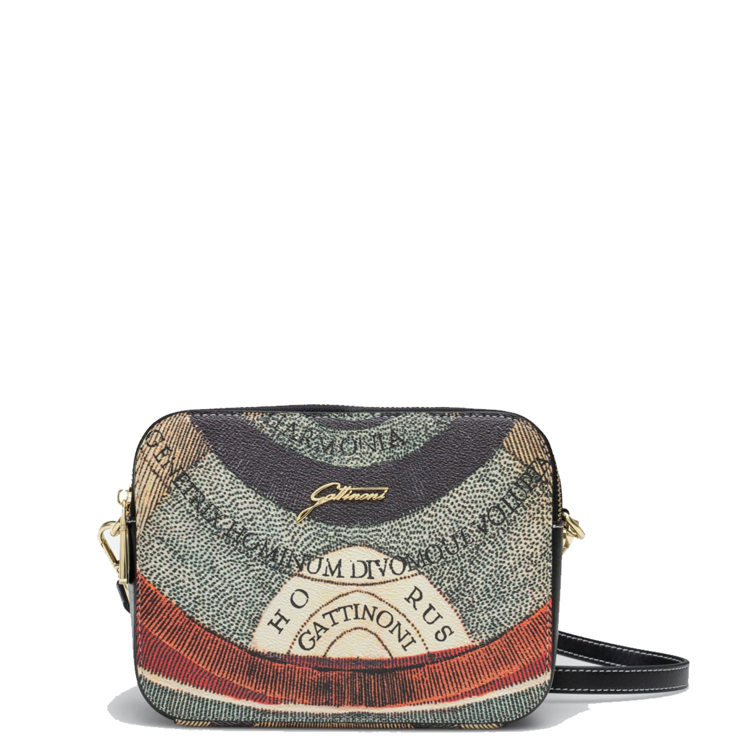 200(1) Borsa donna a tracolla - Gattinoni Planetarium - Crossbody bag con doppia zip Classico/Nero - immagine 1