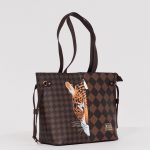 Borsa donna a spalla - R372 - Shopping Bag Grande Marrone Tigre - immagine 3