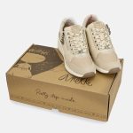Scarpe donna Anekke Sneaker con zeppa Peace e Love Beige - immagine 8