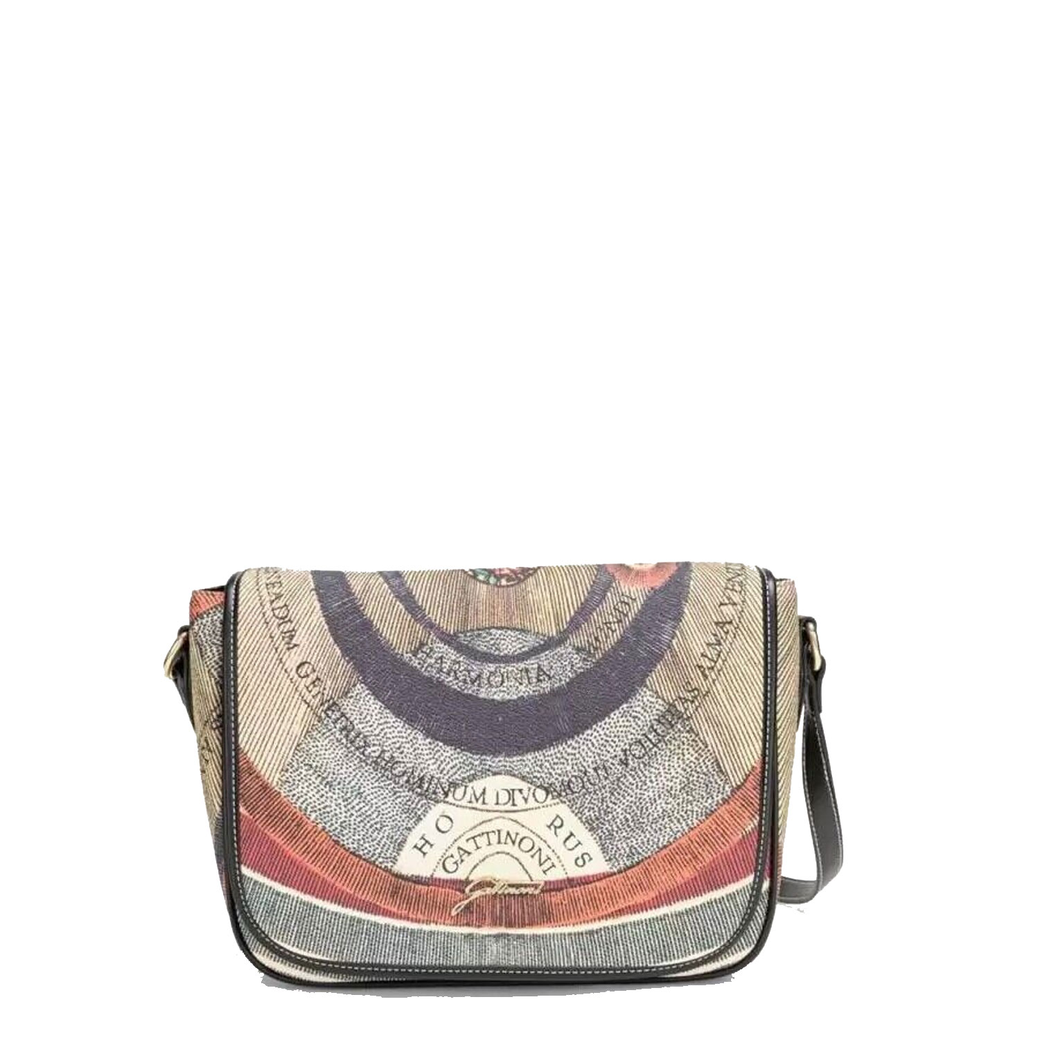 228 Borsa donna a tracolla - Gattinoni Planetarium - Flap Bag con patta Classico Nero - immagine 1