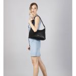 Borsa donna Cafè Noir Sacca con maxi logo laserato all over Nero - immagine 4