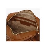 Borsa donna a tracolla - Cafè Noir - Camera bag con tasca e zip spallaccio con infilatura Cuoio - immagine 3