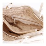 Borsa donna - Cafè Noir - Shopping bag con stampa monogram embossed con tasca Bianco - immagine 3