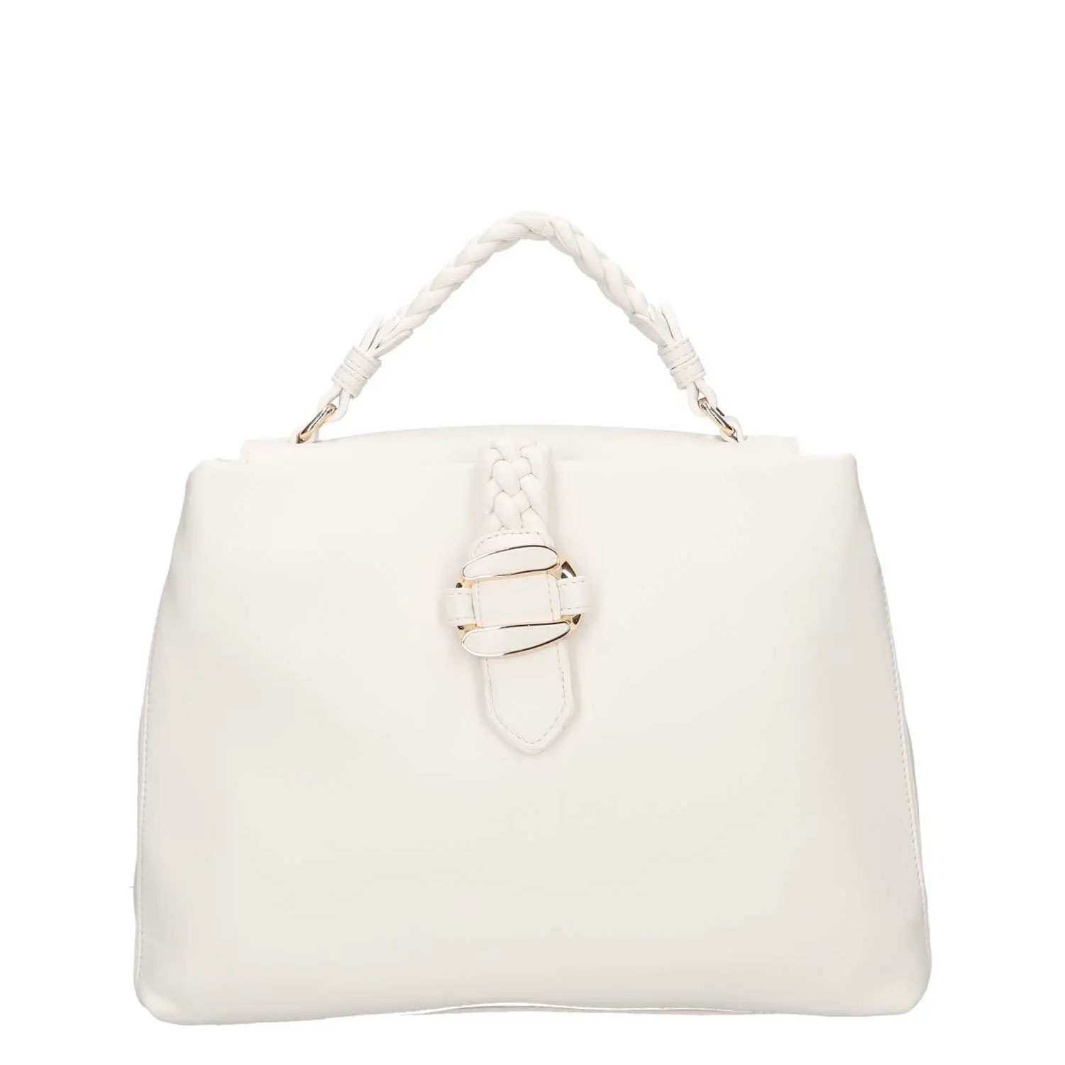 19 Borsa donna - Cafè Noir - a mano morbida con manico intrecciato Bianco - immagine 1