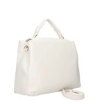 Borsa donna - Cafè Noir - a mano morbida con manico intrecciato Bianco - immagine 3