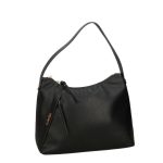 Borsa donna - Cafè Noir - Hobo Bag con tasca frontale Nero - immagine 4