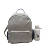 Zaino donna U.S. Polo Assn. Cool Backpack Nylon con Borraccia Sabbia Beige