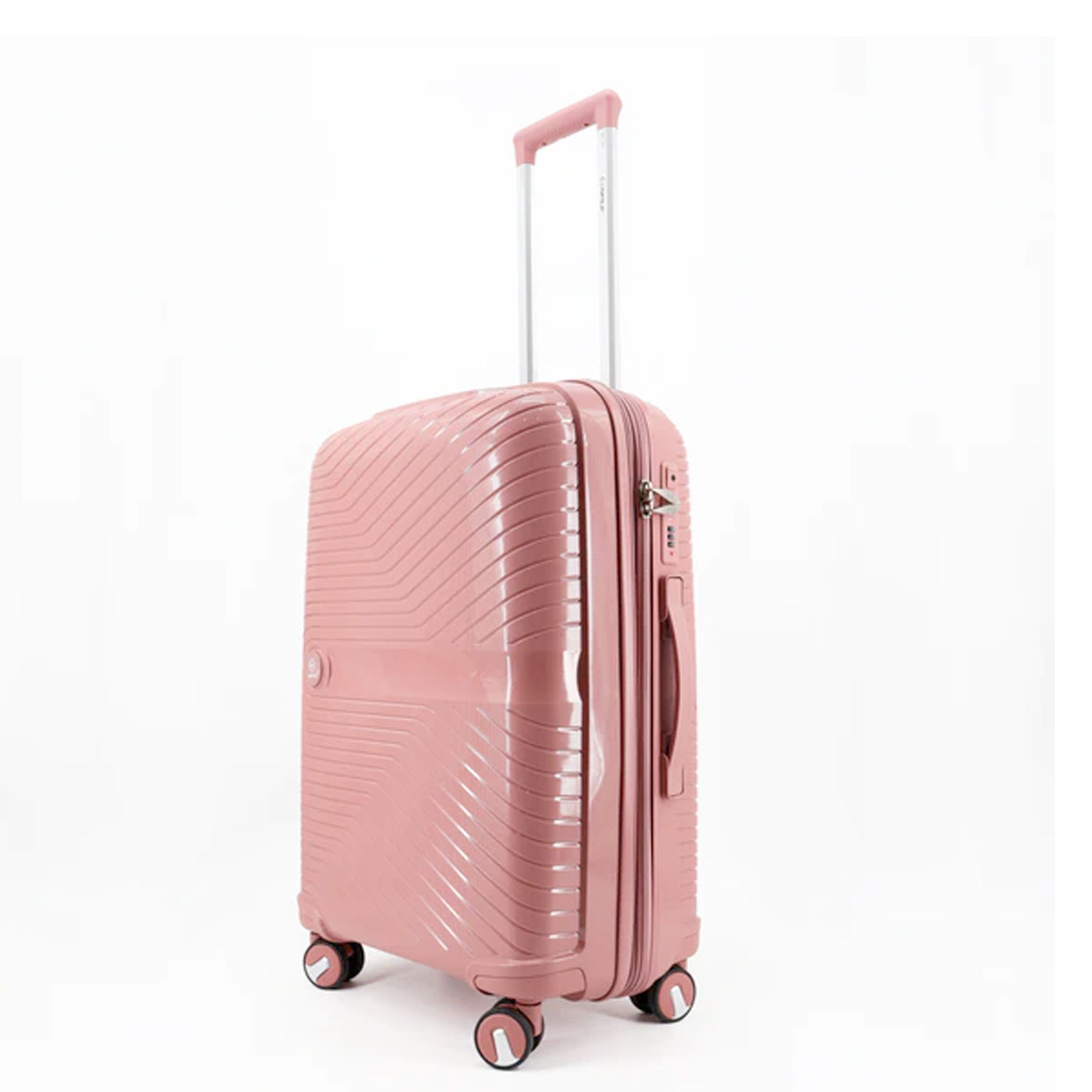 46 Valigia Media NPLE Espandibile Solid Trolley da stiva M 3.3 kg Rose Gold - immagine 1