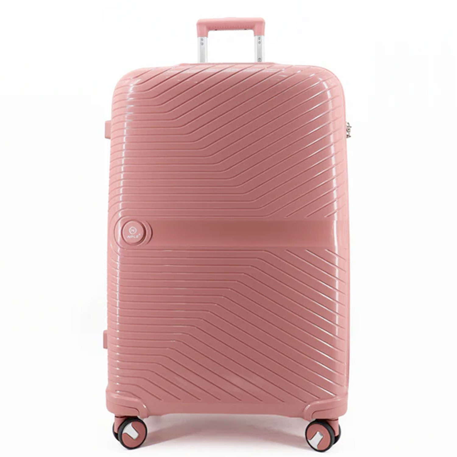 49 Valigia Grande NPLE Espandibile Solid Trolley da stiva L 4.1 kg Rose Gold - immagine 1