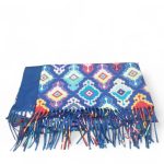 Sciarpa Double Face CAVALLI CLASS In Misto Lana E Cachemire Blu e Fantasia - immagine 3