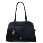 Borsa donna a spalla U.S. Polo Assn. Jones Nero Double Handle grande