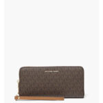 Portafoglio donna Michael Kors continental grande con logo Marrone