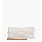Portafoglio donna Michael Kors continental grande con logo Vaniglia