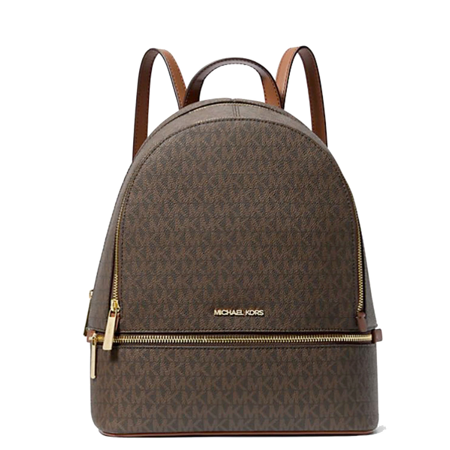 66 Zaino donna Michael Kors Rhea Signature Logo Brown - immagine 1