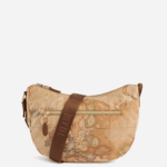Borsa donna Alviero Martini 1° Classe Soft Ranch tracolla a mezzaluna media Castagna