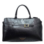 Borsa donna a mano Bianca Borghesi con tracolla in Pelle Pacino Nero
