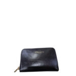 Portafoglio donna Bianca Borghesi medio con zip Nero KATE SHINY