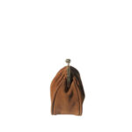 Borsa donna Bianca Borghesi Clutch Caramello Gold Suede Small Cuoio - immagine 4