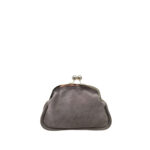 Borsa donna Bianca Borghesi Clutch Caramello Gold Suede Small Taupe - immagine 2