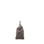 Borsa donna Bianca Borghesi Clutch Caramello Gold Suede Small Taupe - immagine 3