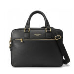 Borsa donna Bianca Borghesi Cartella con tracolla in Pelle Nero