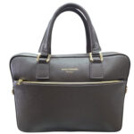 Borsa donna Bianca Borghesi Cartella con tracolla in Pelle Testa di Moro