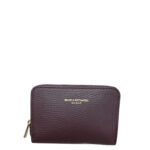 Portafoglio donna Bianca Borghesi medio con zip Dark Vino