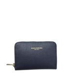 Portafoglio donna Bianca Borghesi medio con zip Blu