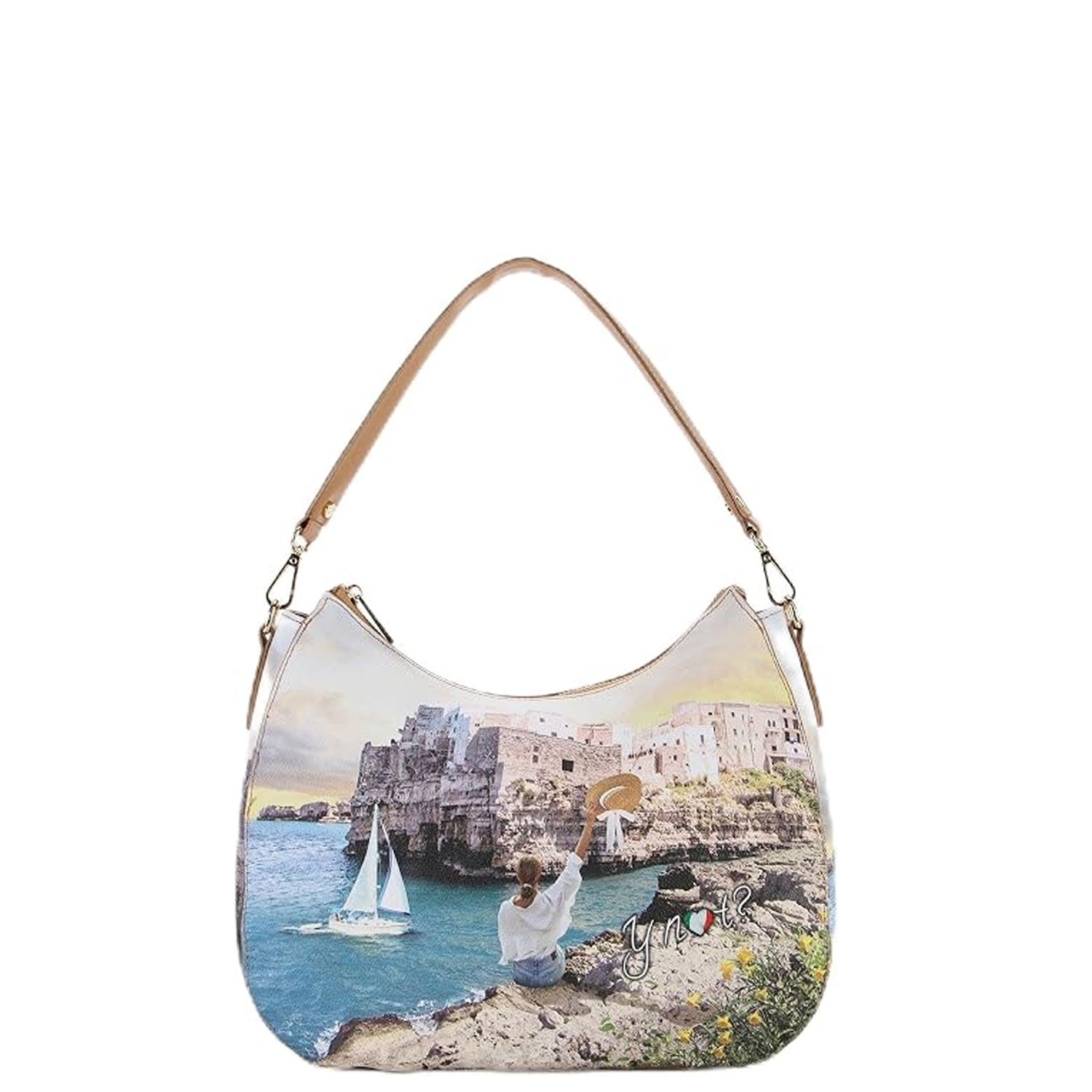 48 Borsa Donna Y NOT Borsa Sacca con Tracolla YES-629 Polignano Coast - immagine 1