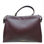 Borsa donna a mano Bianca Borghesi con tracolla in Pelle Kali Big Double Clutch Dark Vino